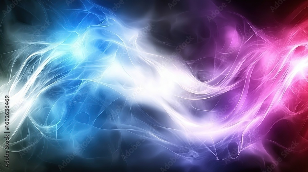 Obraz premium Soft Blurred Purple Gradient Background with Light Blue and Red Defocused Hazy Abstract​ 