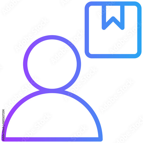 Product owner icon for management productivity, business, website, application, printing, document, poster design, etc