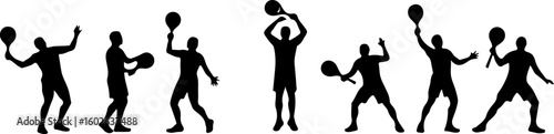 Tennis, players,  vector bundle