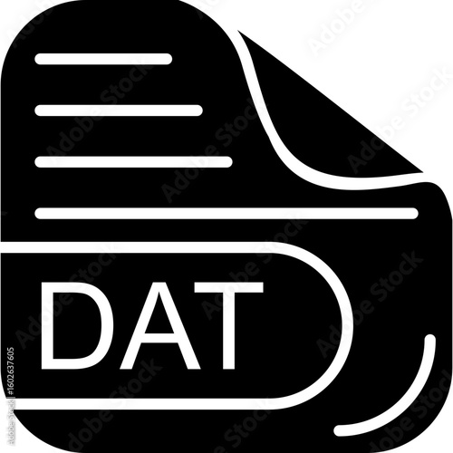 DAT File Solid Icon