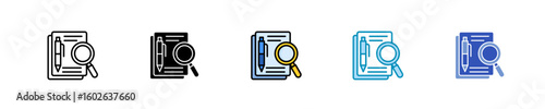 Executive Summary  Icon Set Multiple Style Collection