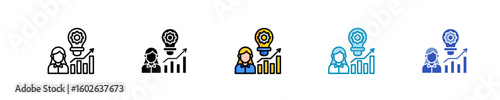 Business Intelligence  Icon Set Multiple Style Collection