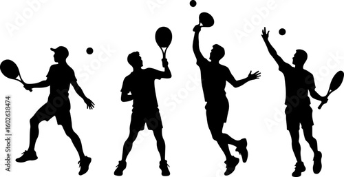 Tennis, players,  vector bundle