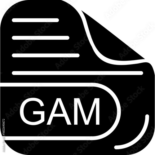 Bilde på lerret GAM File Solid Icon
