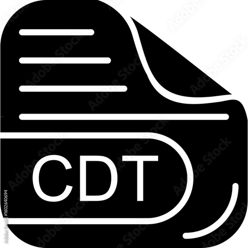 Obraz na płótnie CDT File Solid Icon