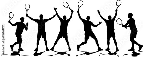 Tennis, players vector bundle