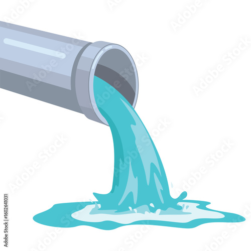  waste water pipe cartoon vector illustration element templkate
