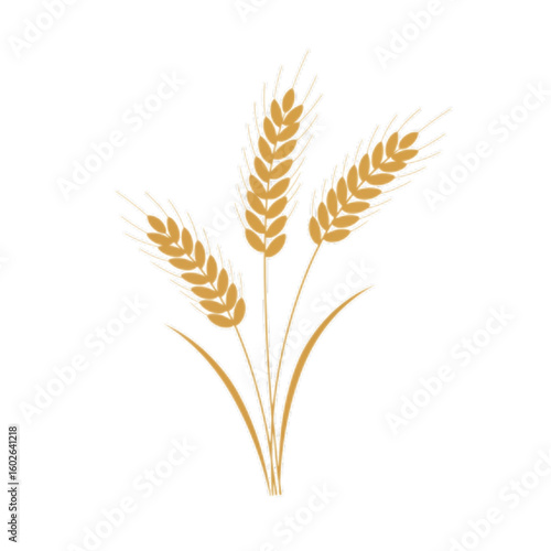 Elegant golden wheat stalk symbolizing harvest, agriculture, and natural abundance for branding
