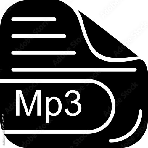 Mp3 File Solid Icon