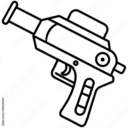 Water Blaster Line Art Icon
