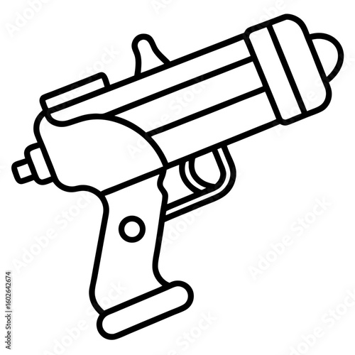Water Blaster Line Art Icon