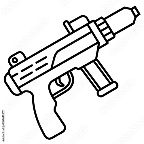 Water Blaster Line Art Icon