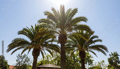 Wallpaper Mural Three palm trees against a clear sky Torontodigital.ca