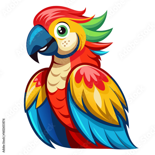 parrot on a white background