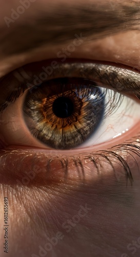 Detailed Brown Human Eye