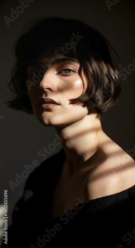 Woman's Face with Creative Light