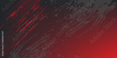 Background, contrast red and black color abstract template for business design. Technology style. You can use it for advertising, sports posters, templates, business presentations. Vector illustration