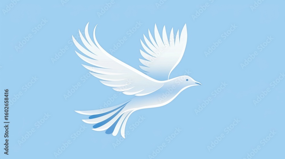 Obraz premium A nature icon of a bird flying in the sky, symbolizing freedom and the beauty of wildlife.