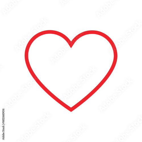 Tangled grungy red heart scribble hand drawn with thin line, divider shape. Isolated on white background. Vector illustration, Line of red yarn, long red thread vector.