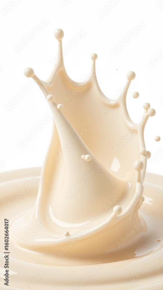 Obraz premium Creamy splash liquid motion milk splash high fidelity photography food photography creamy texture splash effect white liquid artistic splash food