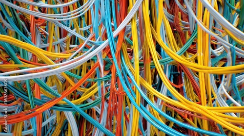 Wallpaper Mural Colorful tangled cables Torontodigital.ca