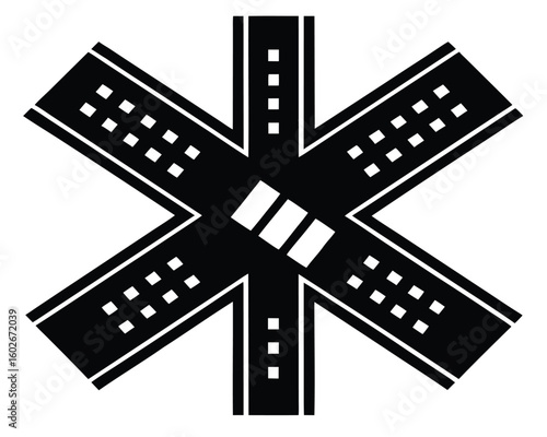 A black and white star of life medical symbol Ai Generated