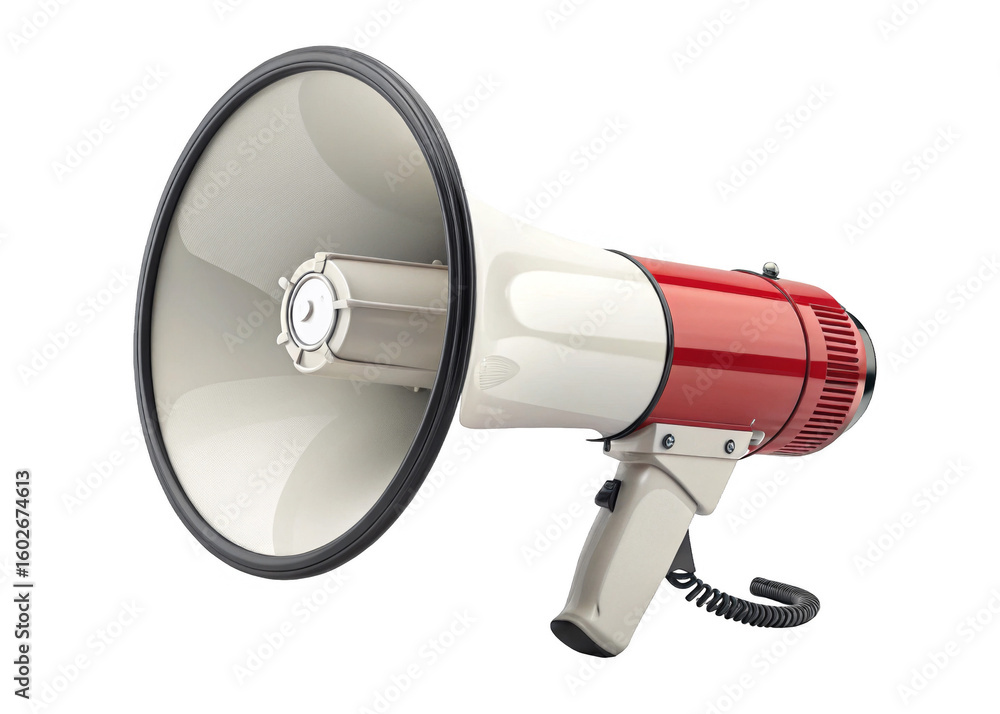 Naklejka premium megaphone isolated on transparent background. 