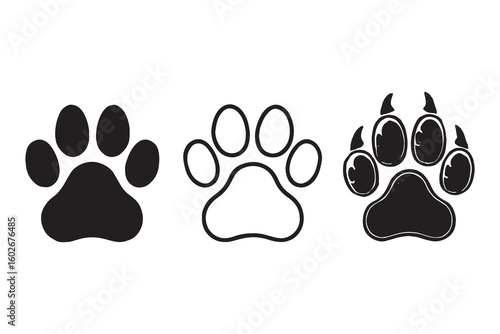 Collection of Paw Print Designs  Simple Animal Tracks