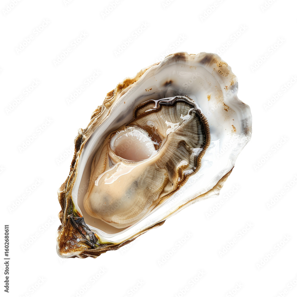 Naklejka premium Close-up of a single oyster shell