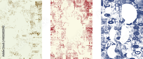 Glitch distorted geometric shape . Noise destroyed logo . Trendy cyber punk poster . Glitched frame .Grunge textured . Distressed effect .Vector shapes with a halftone dots screen print texture.
