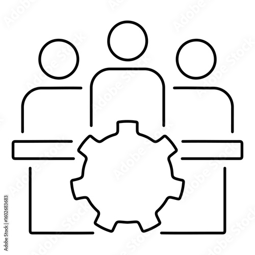 board of directors icon on white background, vector illustration.