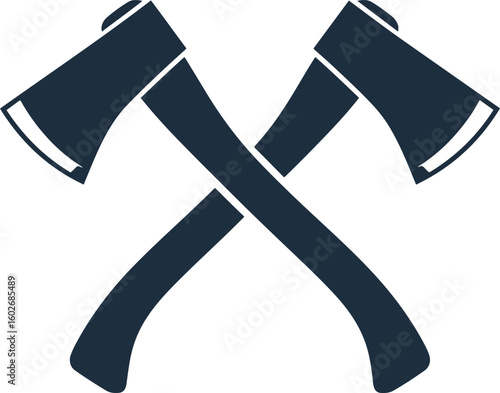 Axes icon. Battle, woodcutting, tools, weapon vector illustration