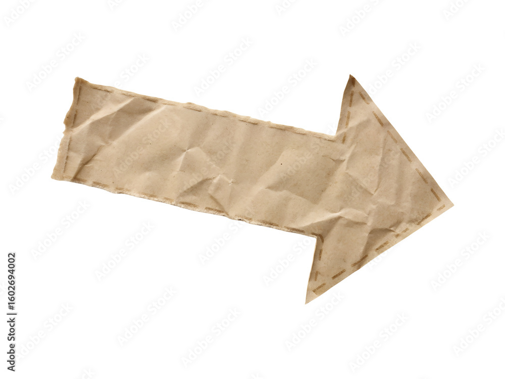 Naklejka premium matte tape paper arrow sticker png image on transparent background