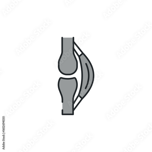 Tendon icon design with white background stock illustration
