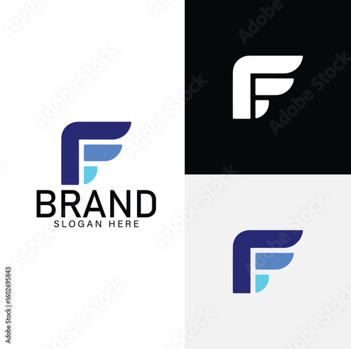 Minimalist logo design featuring the letter F