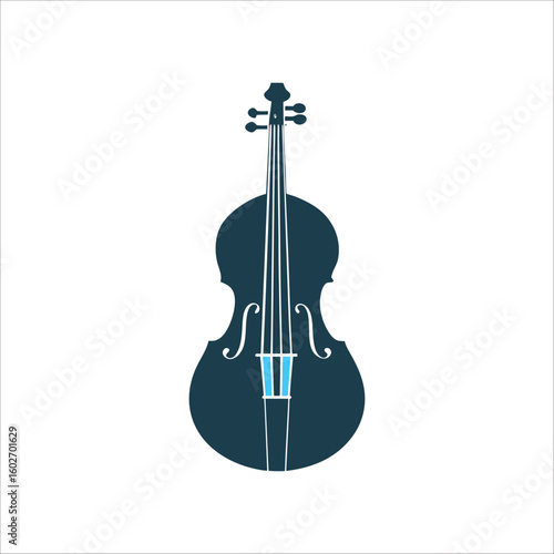 Elegant Cello Vector Illustration on White Cervini Cello