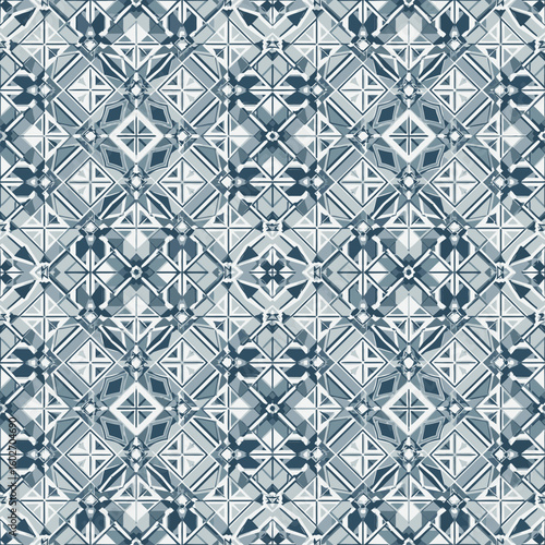 Seamless background with traditional Japanese pattern in Sayagata style  