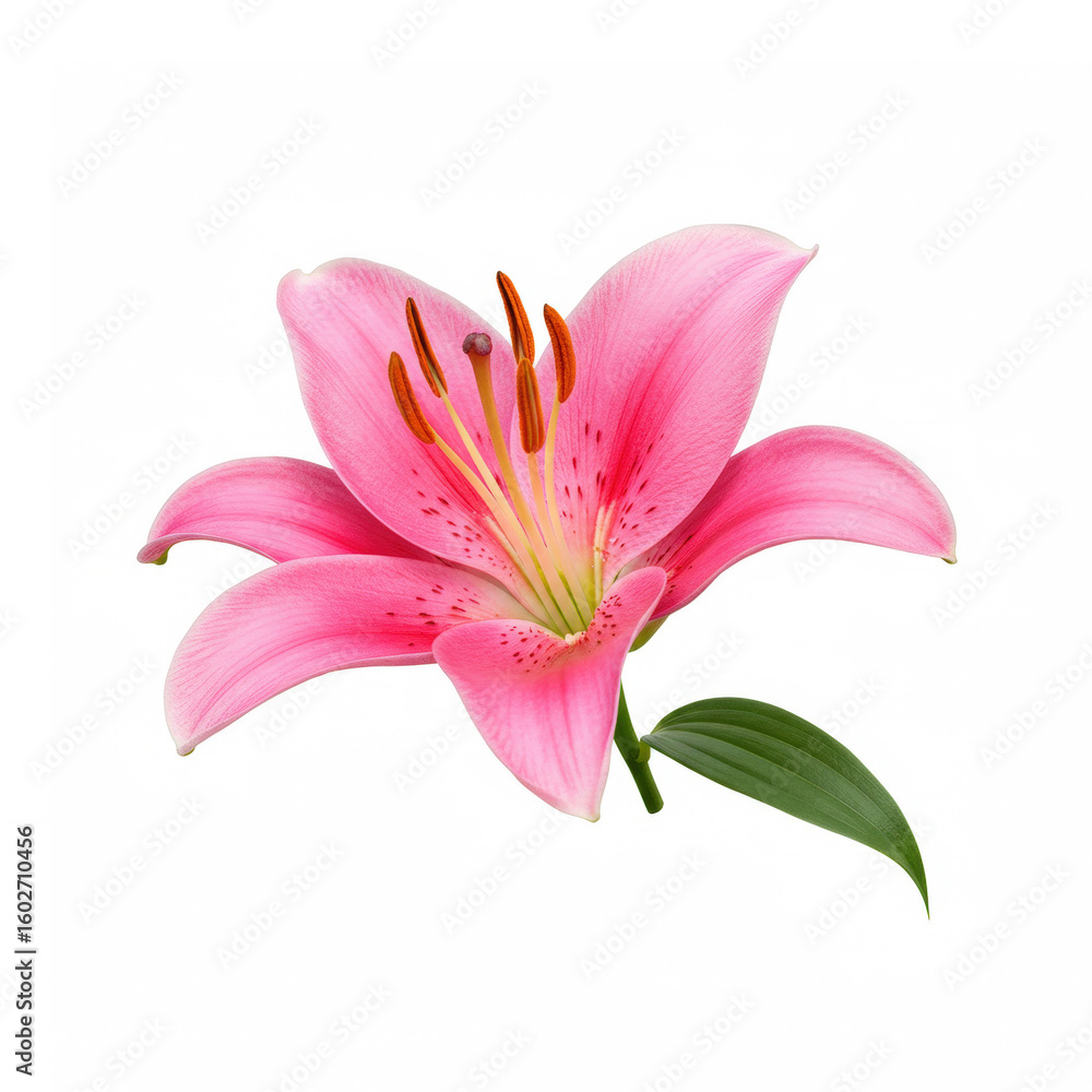 Naklejka premium Flower lily isolated on white background