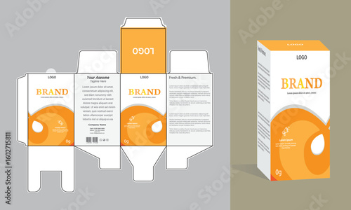 Syrup packaging Box Brand Syrup Medicine Packaging vector illustration or white color theme with background.