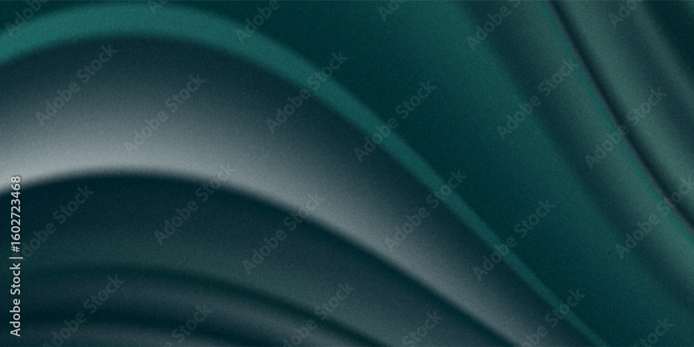 Obraz premium White green blurred gradient on dark grainy background, glowing light spot, copy space, vector