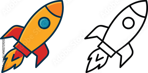 space rocket vector illustration