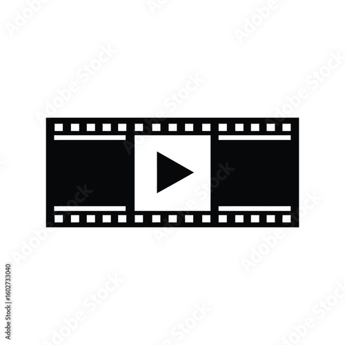Film Strip Play Button Movie Video Media Entertainment Icon