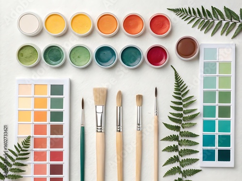 set of watercolor brushes