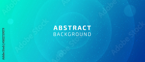 Tech pixel background with round wave. Blue green gradient background with abstract pattern for ai, data science, software and cyber safety. Light glow bass waves abstract background with pixel grid.