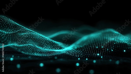 Abstract teal digital wave (1)