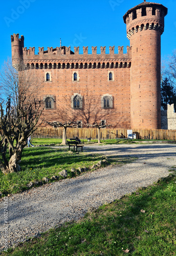 Turin's Valentino Park is famous for its castles, views of the Po river, medieval village, spectacular Fountain of the Twelve Months with statues, and its sunsets.

