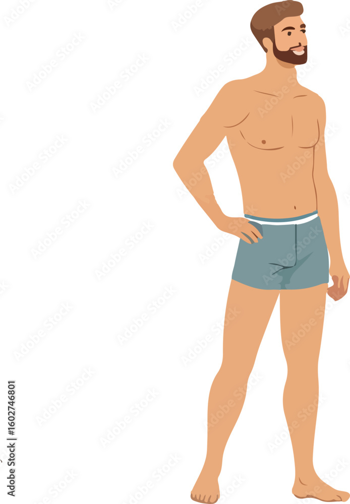 Fototapeta premium Vector of two confident women in bikinis showing positivity and beach fashion trends.