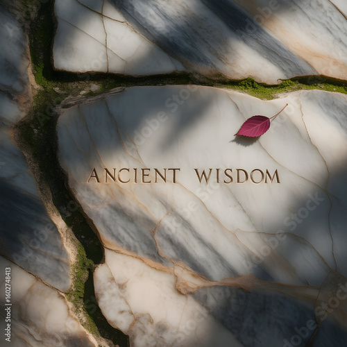 Ancient wisdom inscription marble stone