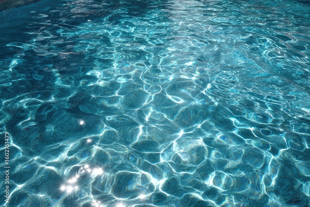 Obraz premium Pool water surface, sunlit ripples