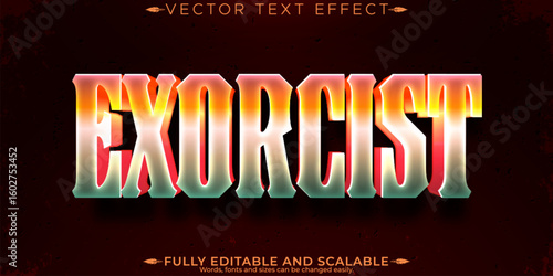 Horror text effect, editable monster and scary text style